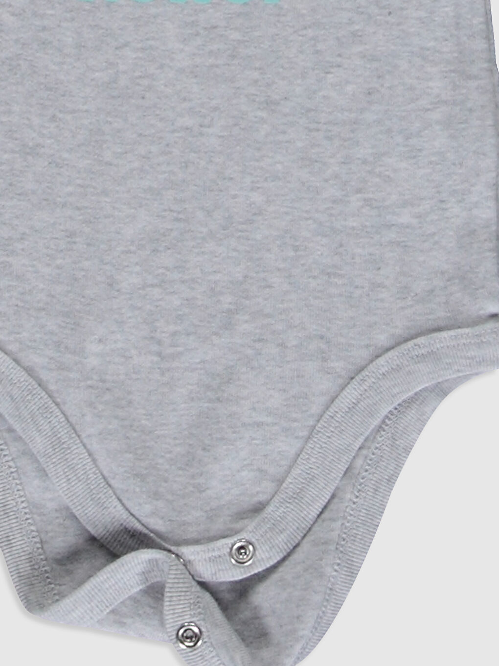 Beyaz Bisiklet Yaka Kısa Kol Baskılı Kız Bebek Çıtçıtlı Body 2'li-4