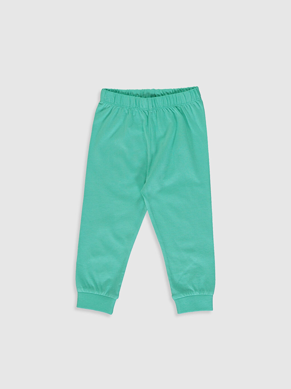 Beyaz Bisiklet Yaka Uzun Kol Baskılı Kız Bebek Pijama Takımı-3