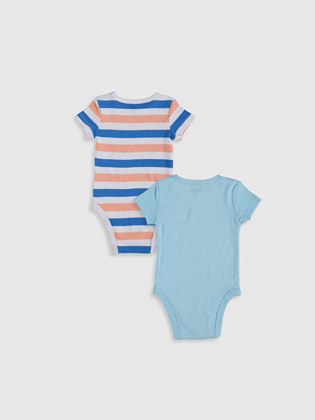 Боди с круглым вырезом и коротким рукавом для мальчика с заклепками, 2 штуки-1