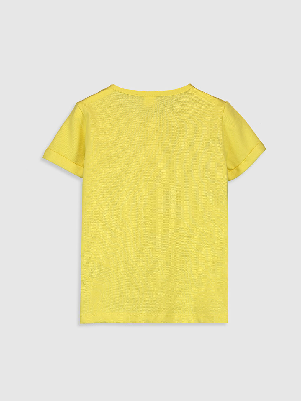 Sarı Bisiklet Yaka Kısa Kollu Erkek Bebek Tişört-1