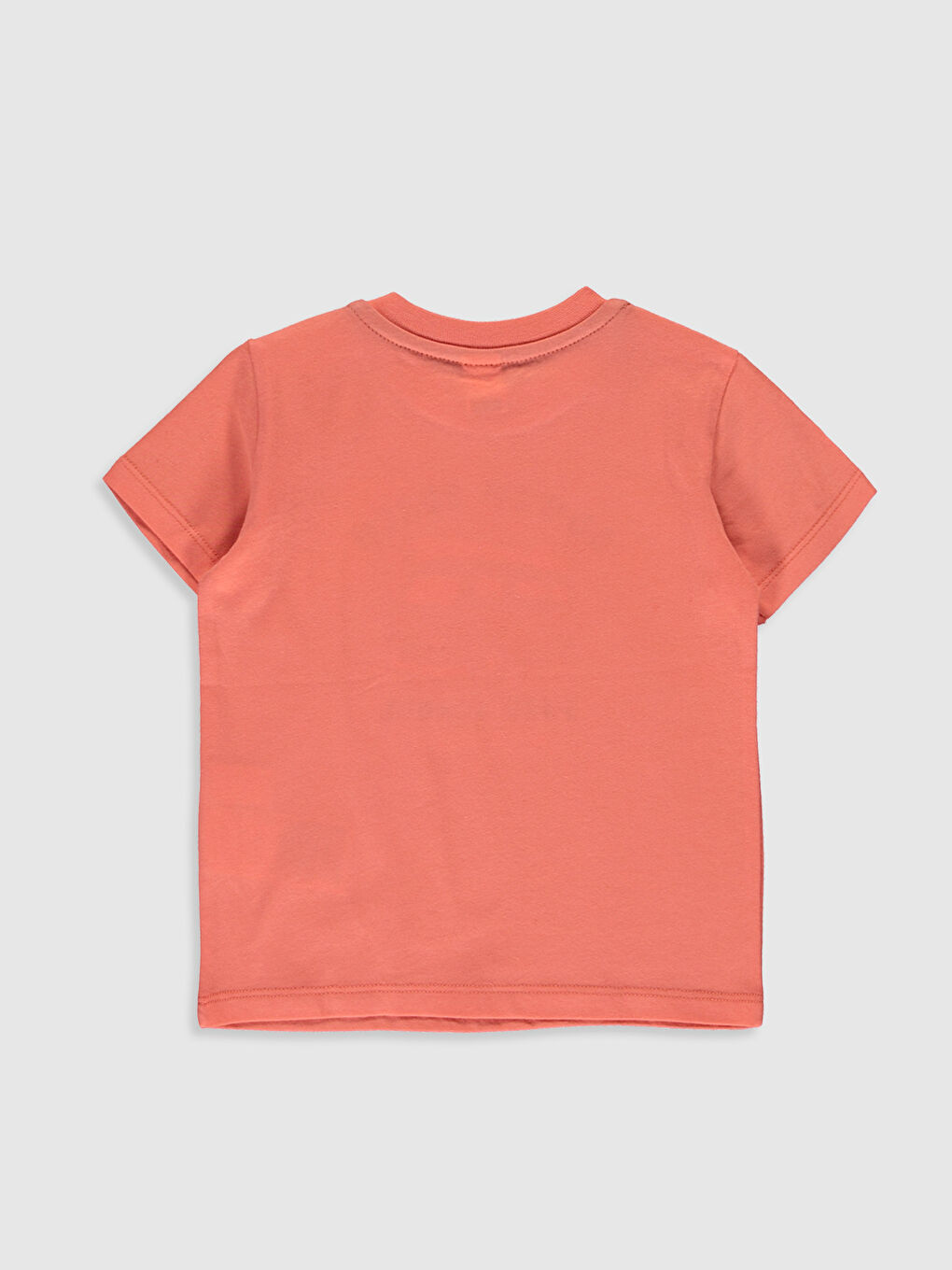 Mercan Bisiklet Yaka Kısa Kollu Erkek Bebek Tişört-1