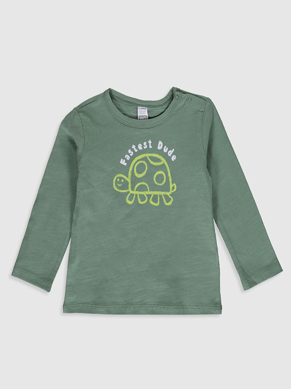 Футболка с длинным рукавом и круглым вырезом для малышей мальчиков