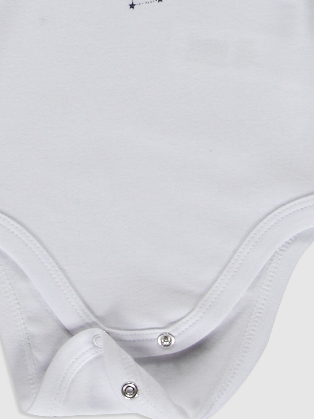 Beyaz Bisiklet Yaka Uzun Kol Baskılı Erkek Bebek Çıtçıtlı Body 2'li-4