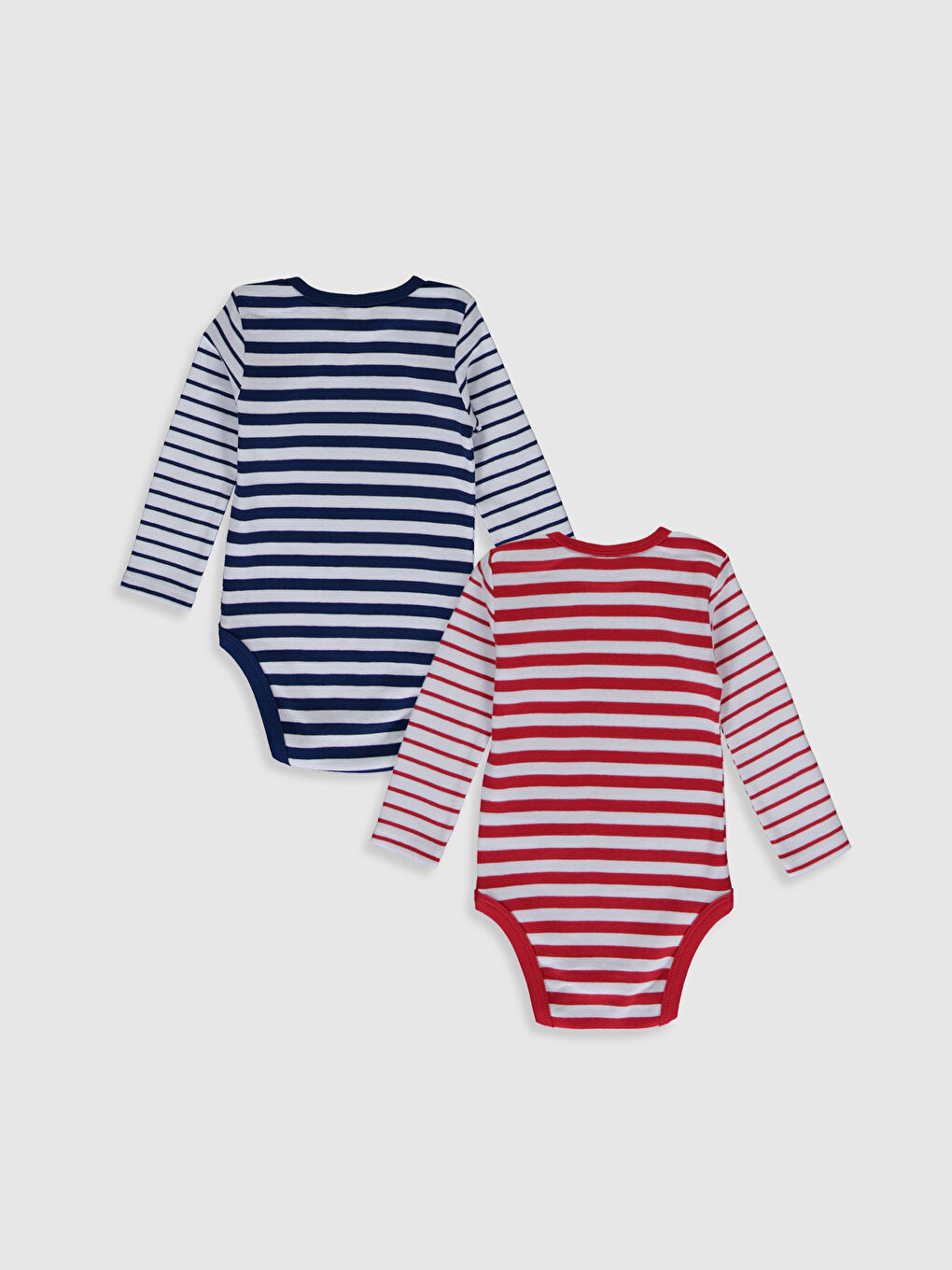 Боди с круглым вырезом и длинным рукавом с принтом для малыша мальчика с заклепками, 2 упаковки-1