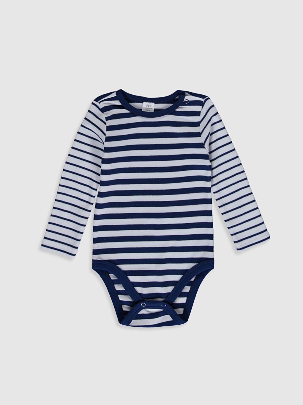 Боди с круглым вырезом и длинным рукавом с принтом для малыша мальчика с заклепками, 2 упаковки-3