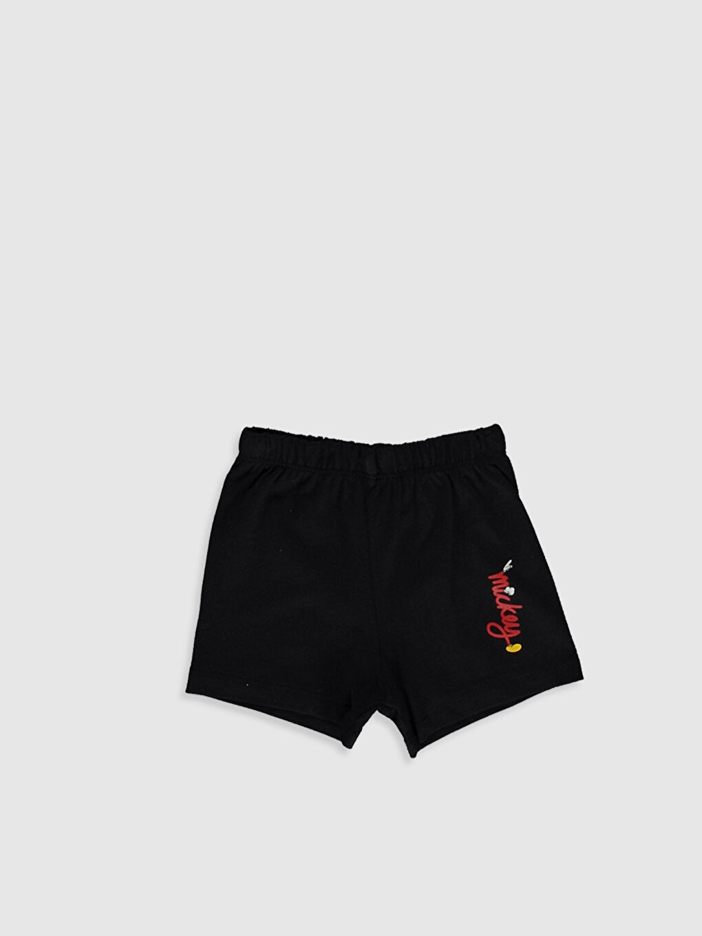 Kırmızı Bisiklet Yaka Kısa Kol Disney Baskılı Erkek Bebek Pijama Takımı-2