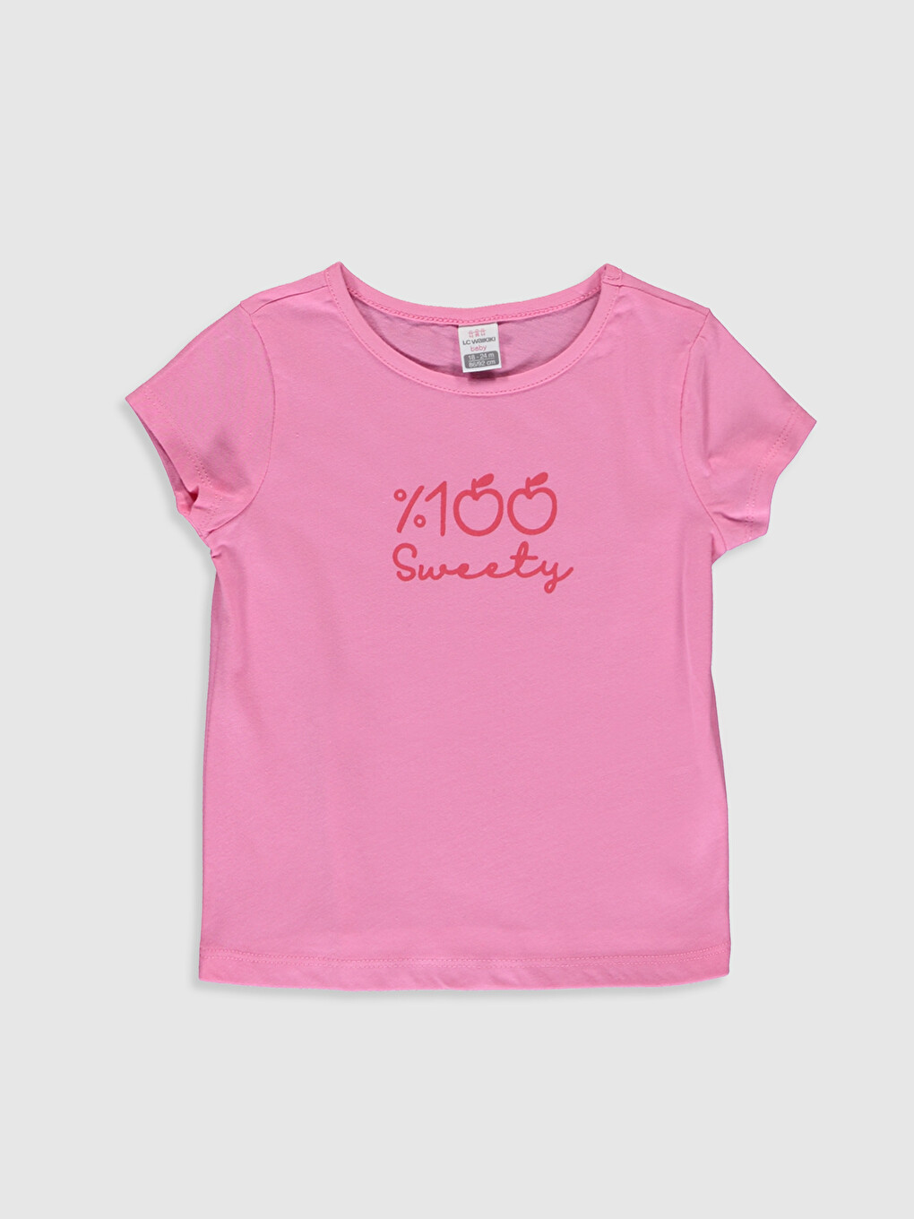 T-shirt I Stampuar Me Jakë Të Rrumbullakët Dhe Mëngë Të Shkurtra Për Foshnja Vajza