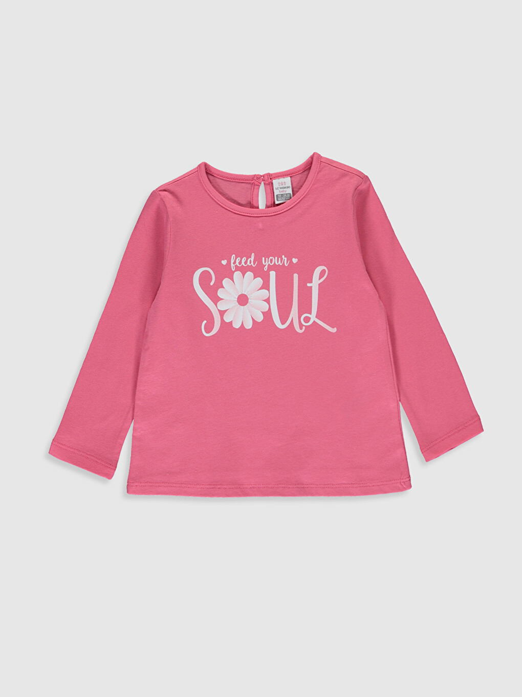 Crew Neck Long Sleeve Baby Girls' T-shirt