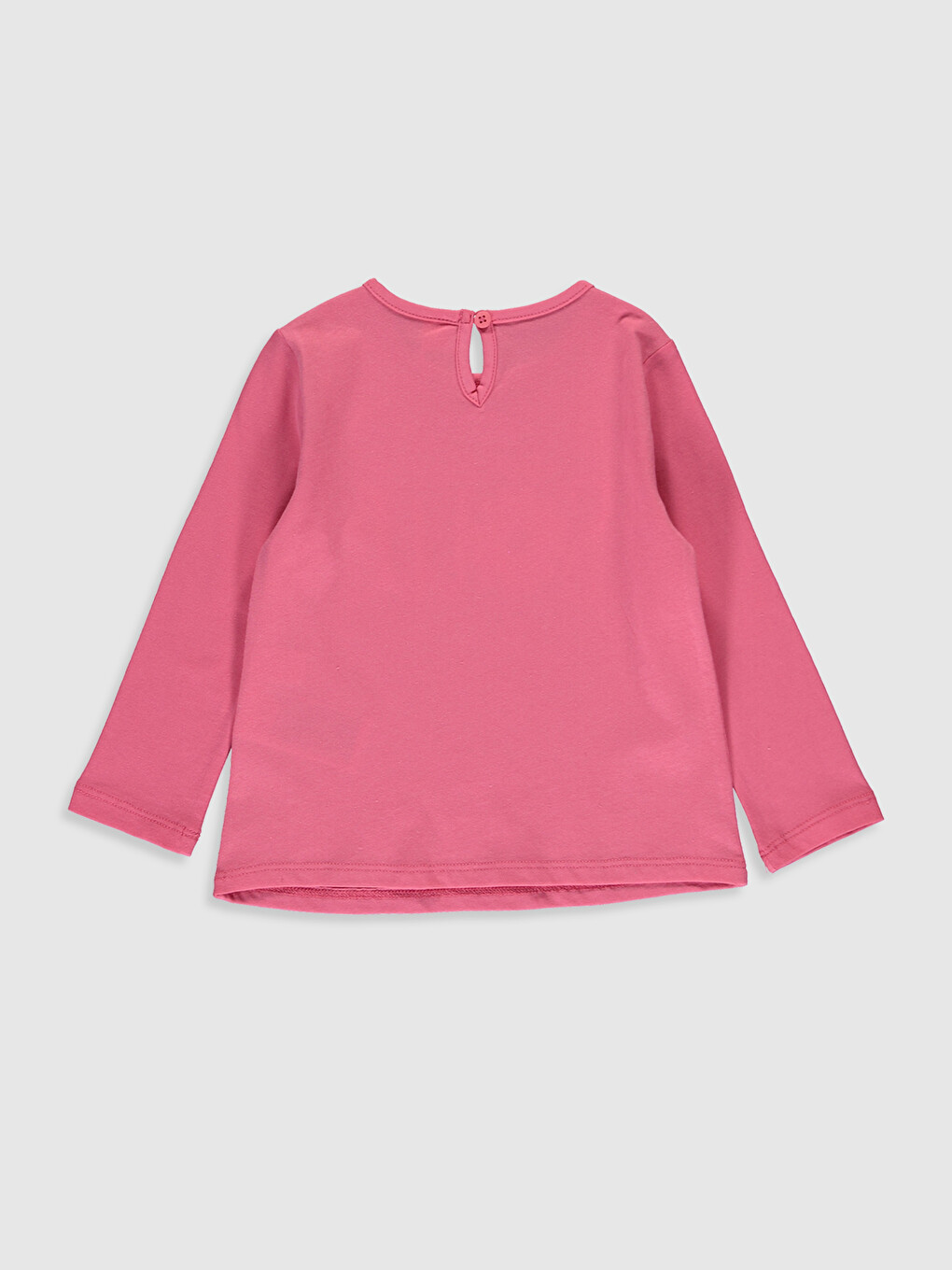 Crew Neck Long Sleeve Baby Girls' T-shirt-1
