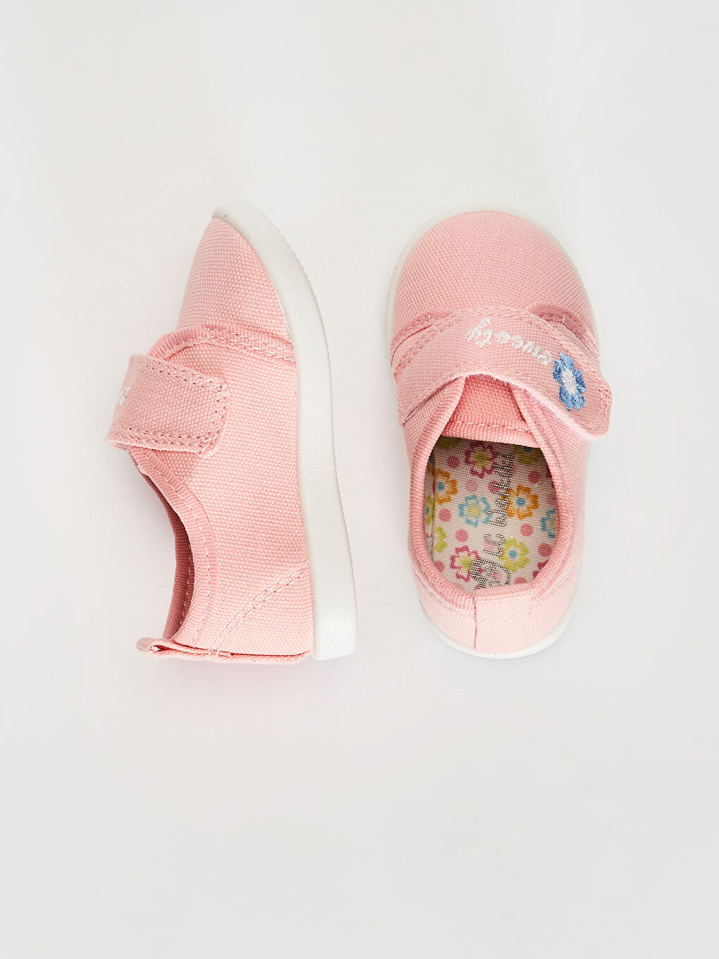 Pembe Kız Bebek Cırt Cırtlı Yürüme Öncesi Ayakkabı