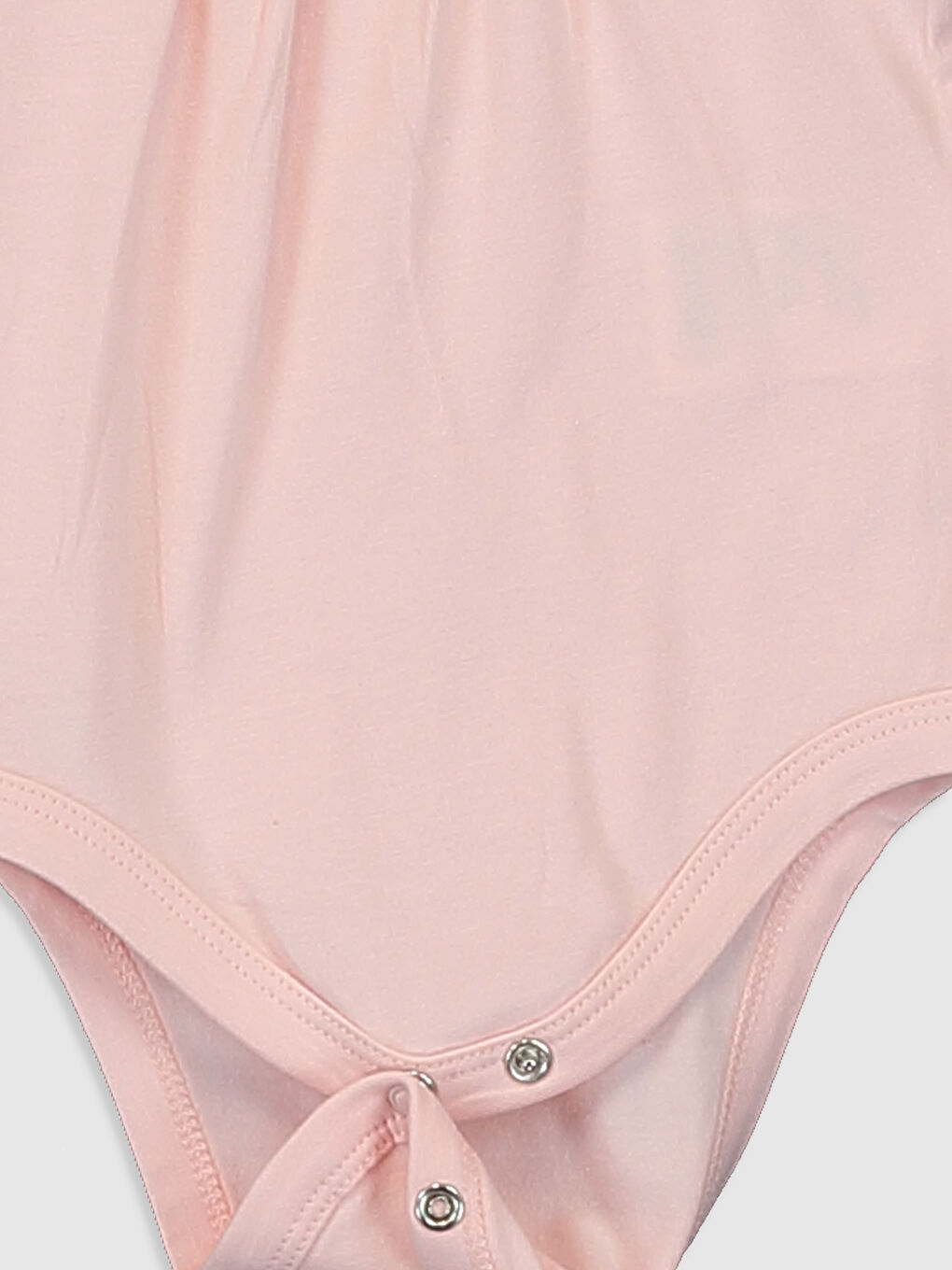 Crew Neck Press Stud Fastening Bodysuit for Baby Girl-2