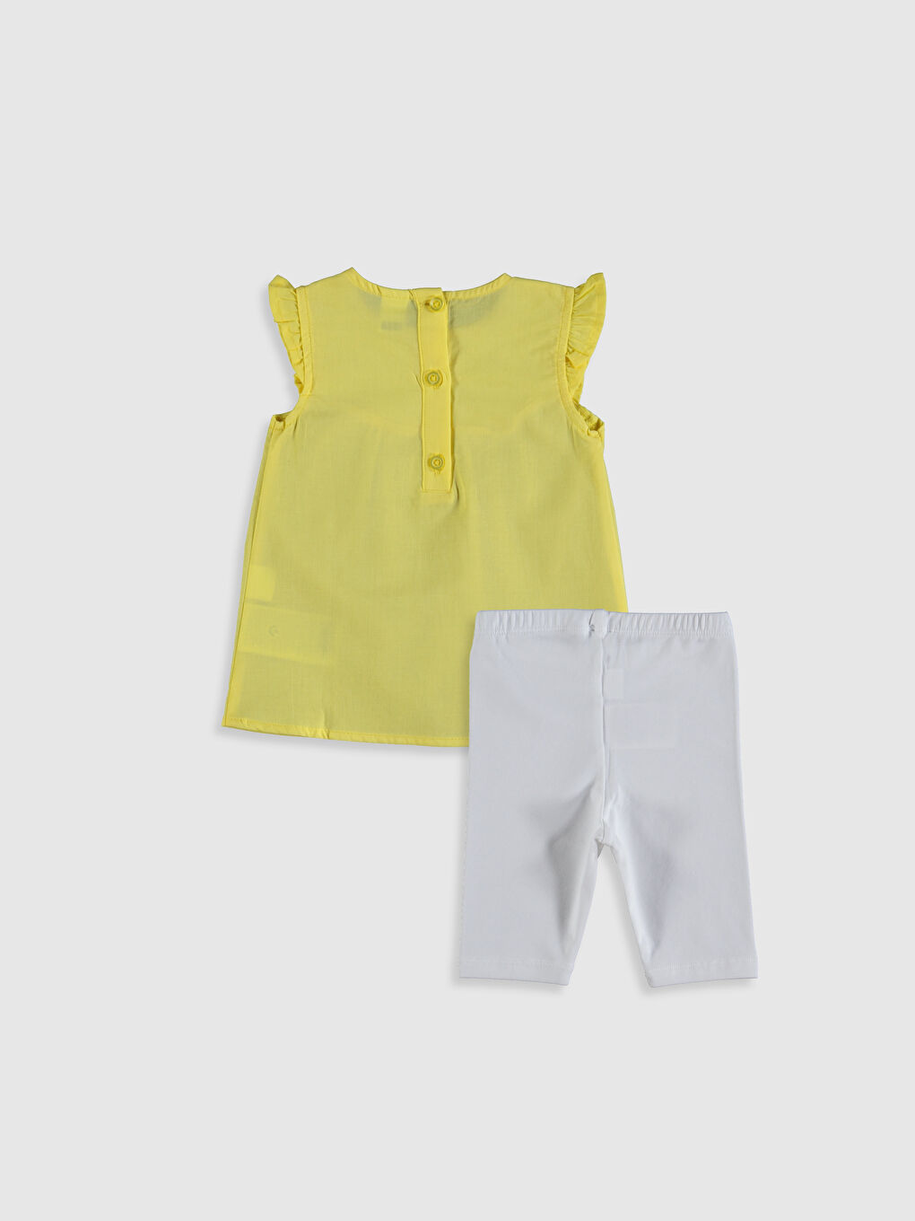 LCW baby Set für sportliche Baby Mädchen mit Rundhalsausschnitt, bestehend aus Oberteil und Leggings, 2-teilig -0S5607Z1-FPR