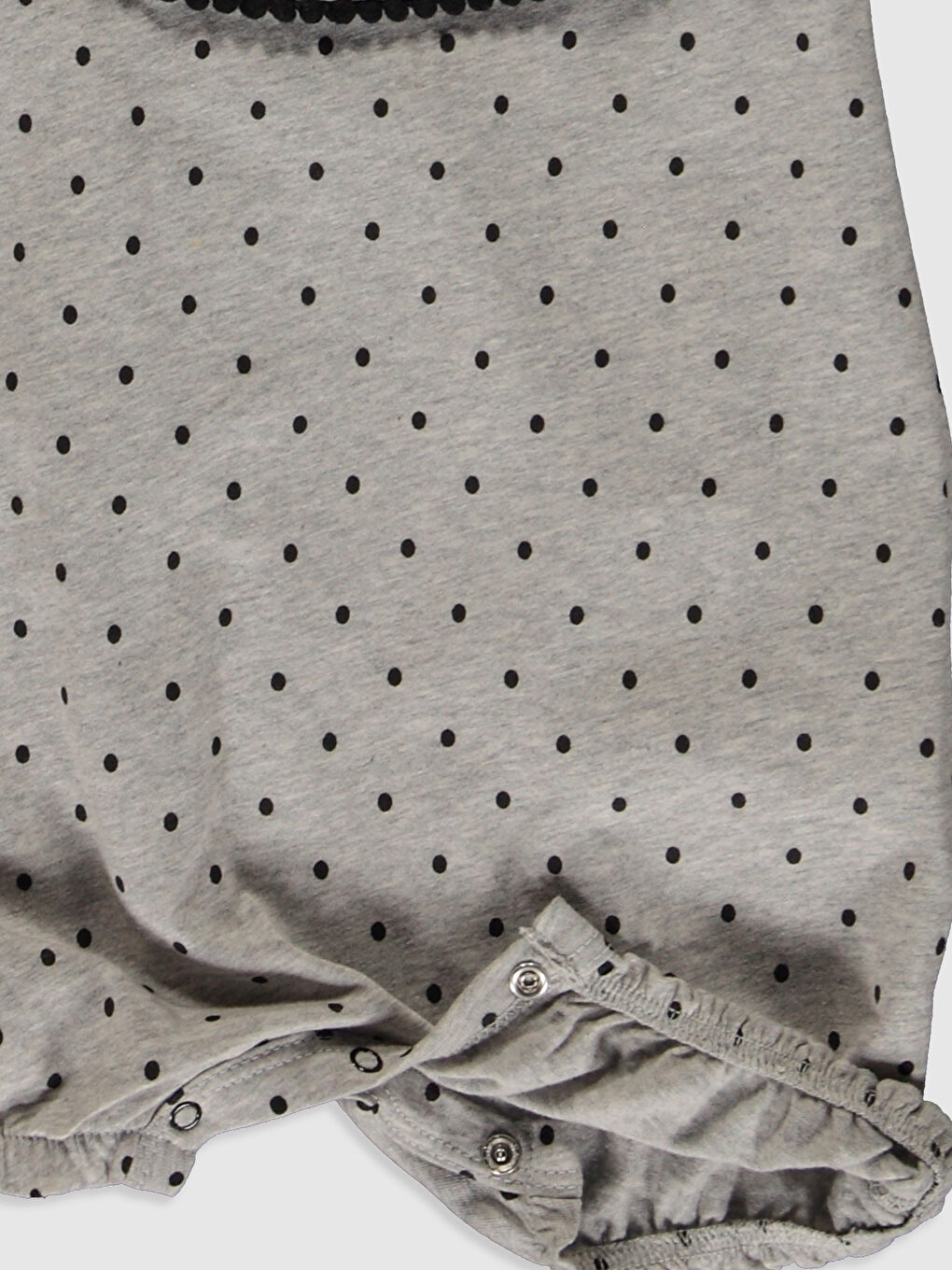 Gri Kare Yaka Askılı Kız Bebek Tulum-2