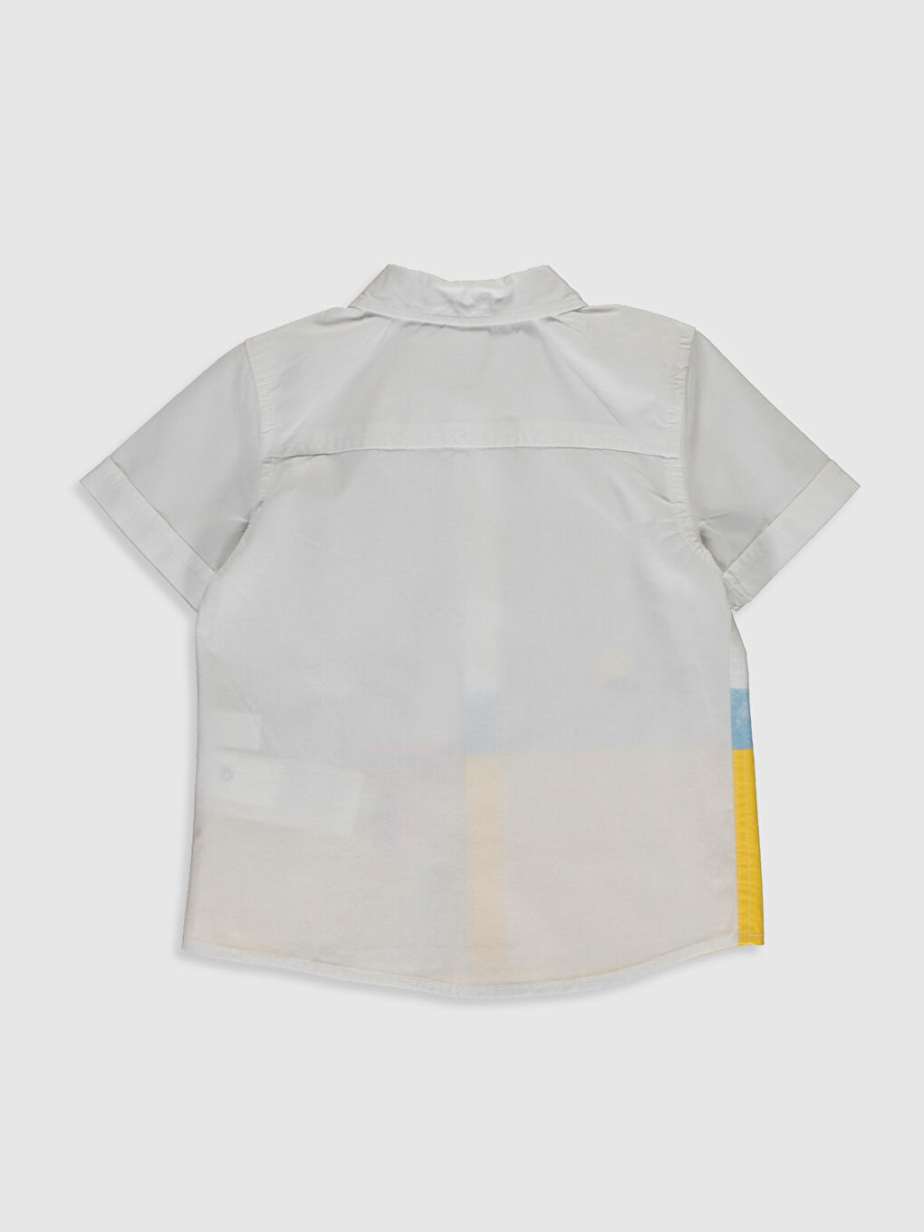 Beyaz Kısa Kollu Erkek Bebek Gömlek-1