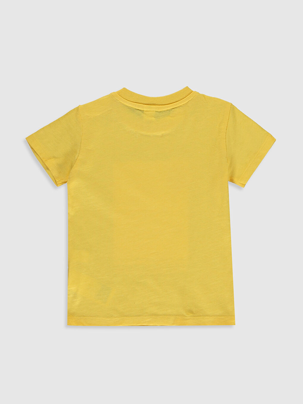 Sarı Bisiklet Yaka Kısa Kollu Erkek Bebek Tişört-1