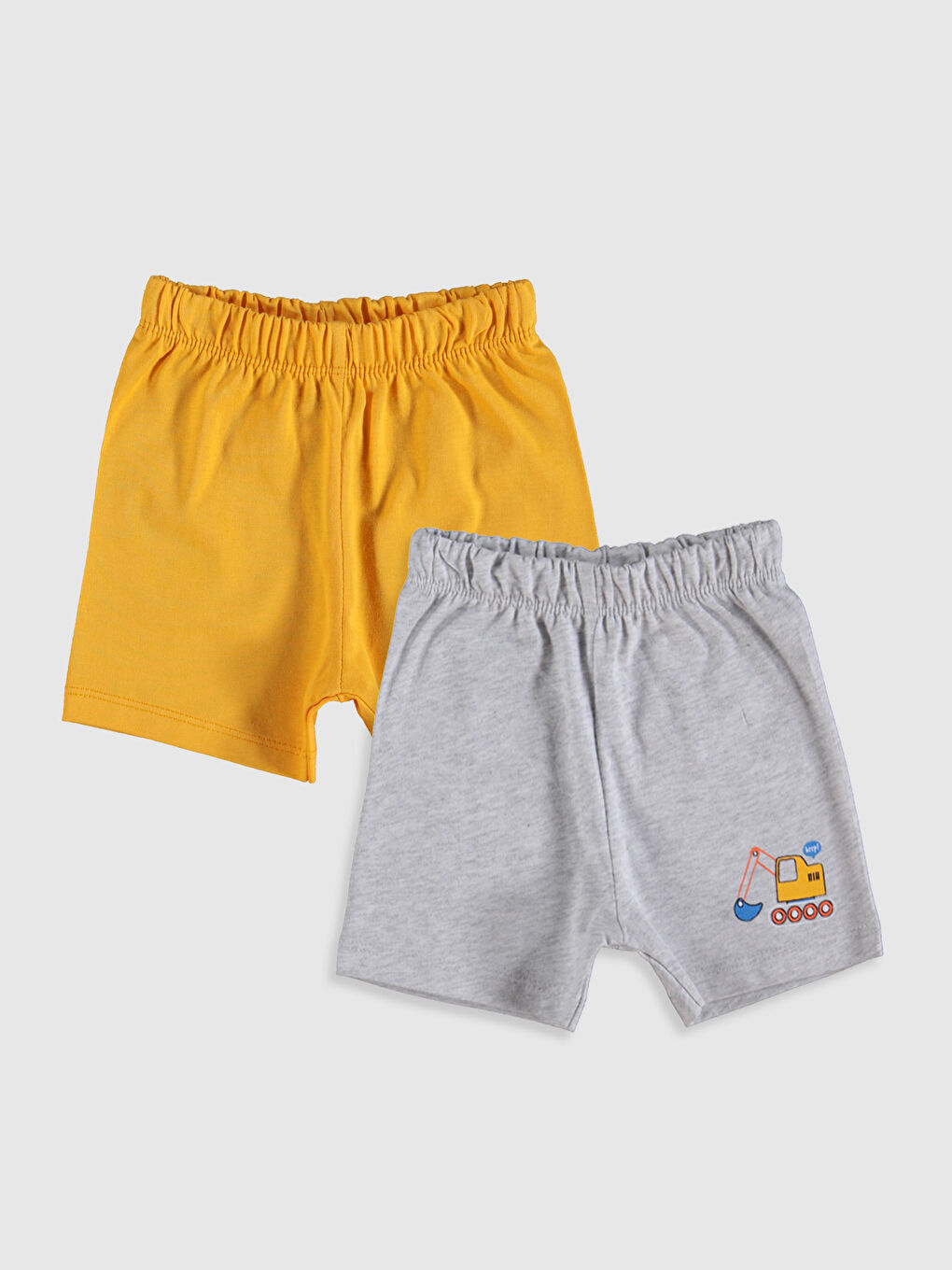 Beyaz Beli Lastikli Pamuklu Erkek Bebek Pijama Alt 2'li