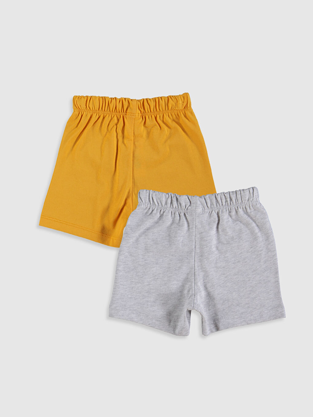 Beyaz Beli Lastikli Pamuklu Erkek Bebek Pijama Alt 2'li-1