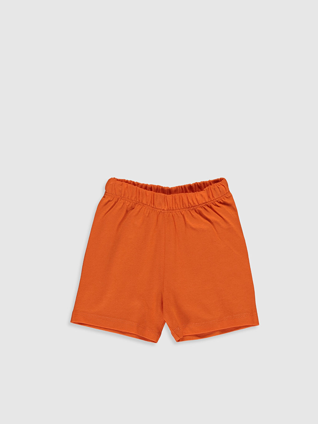 сәби ұлдарға арналған дөңгелек жағалы қысқа жең принтті пижама жинағы-3