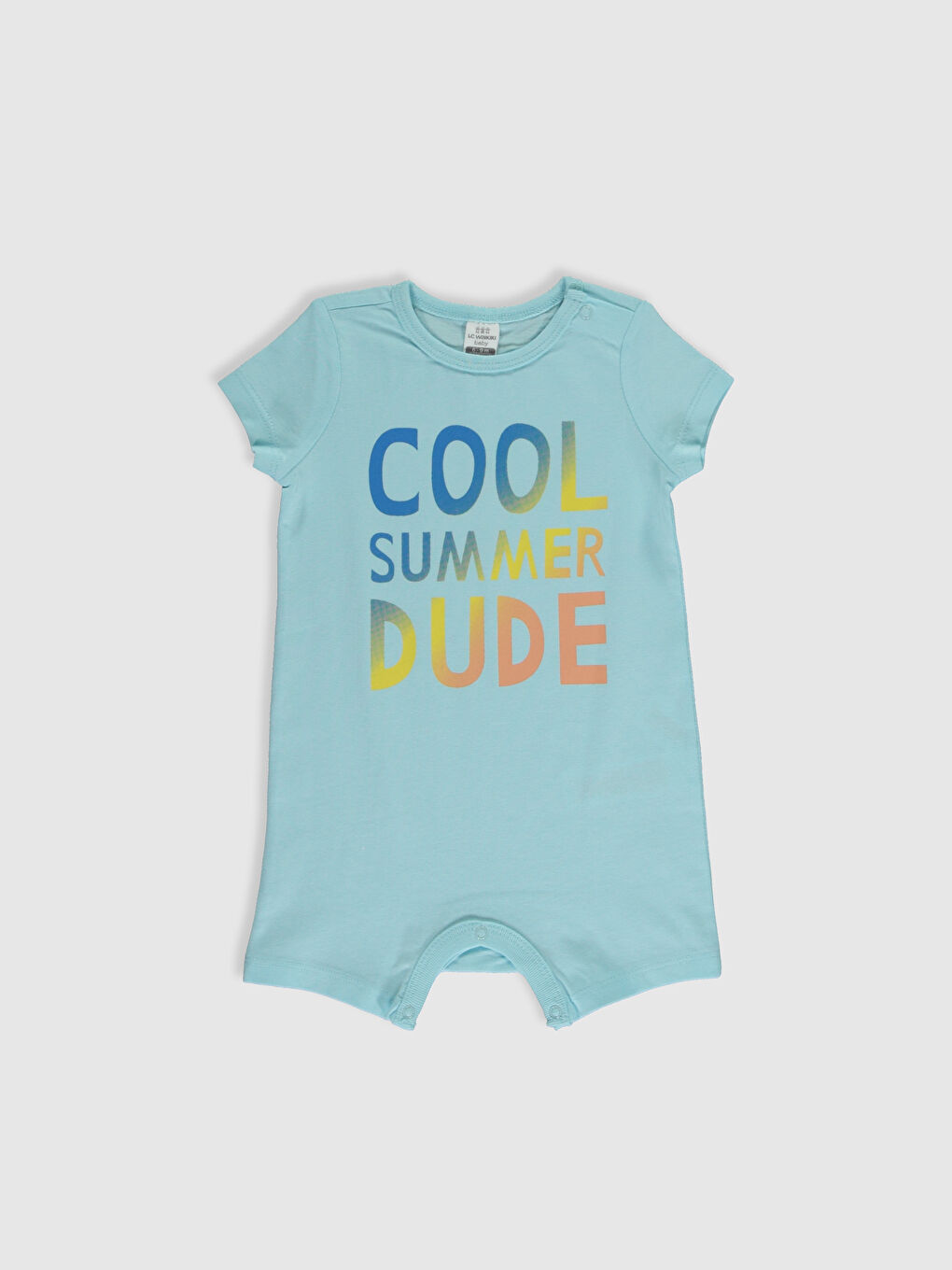 Mavi Erkek Bebek Baskılı Tulum 2'li-2