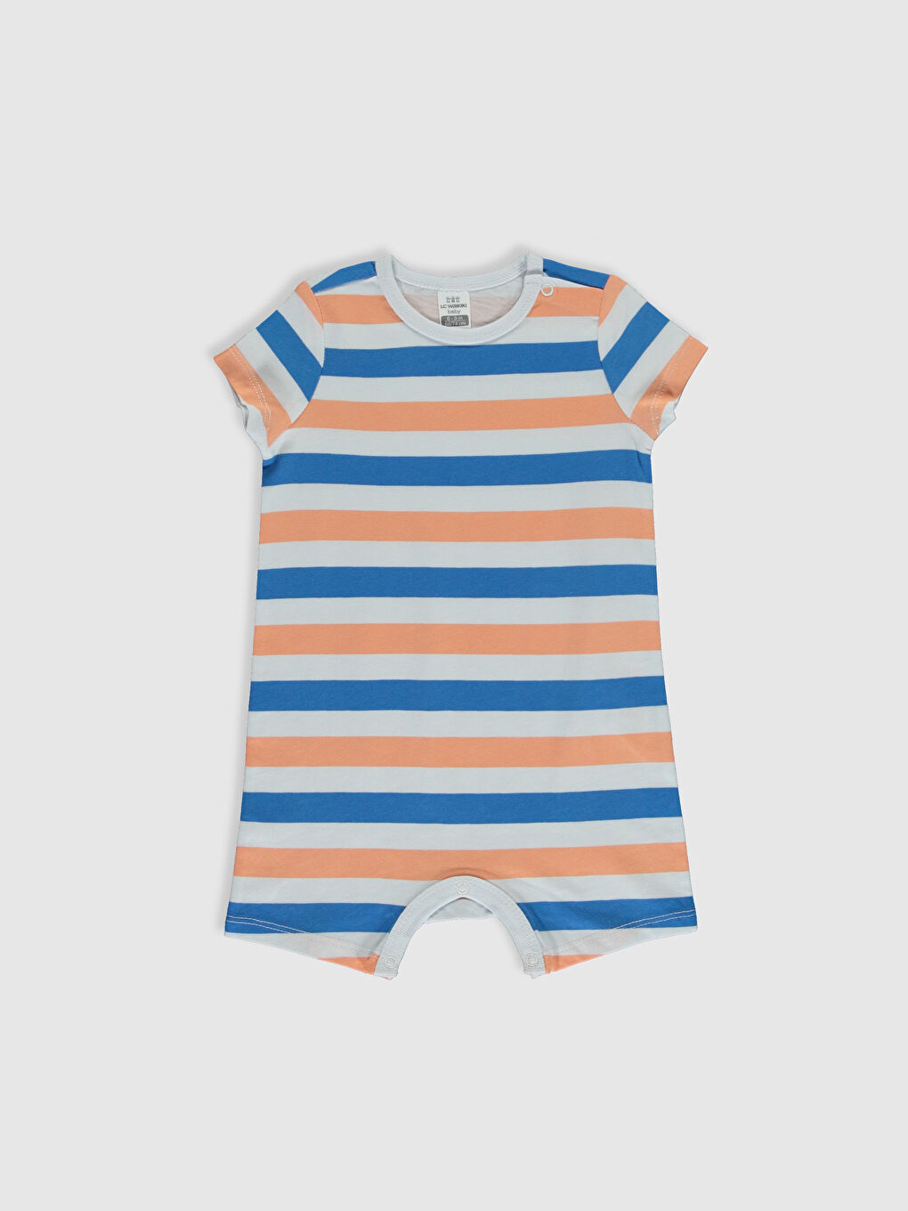 Mavi Erkek Bebek Baskılı Tulum 2'li-3