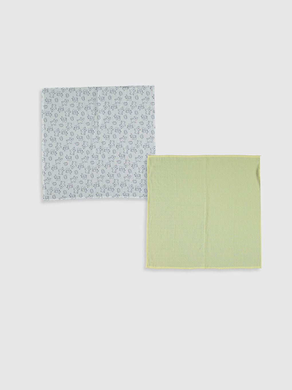 Lot de 2 Carrés de Mousseline pour Bébé Garçon