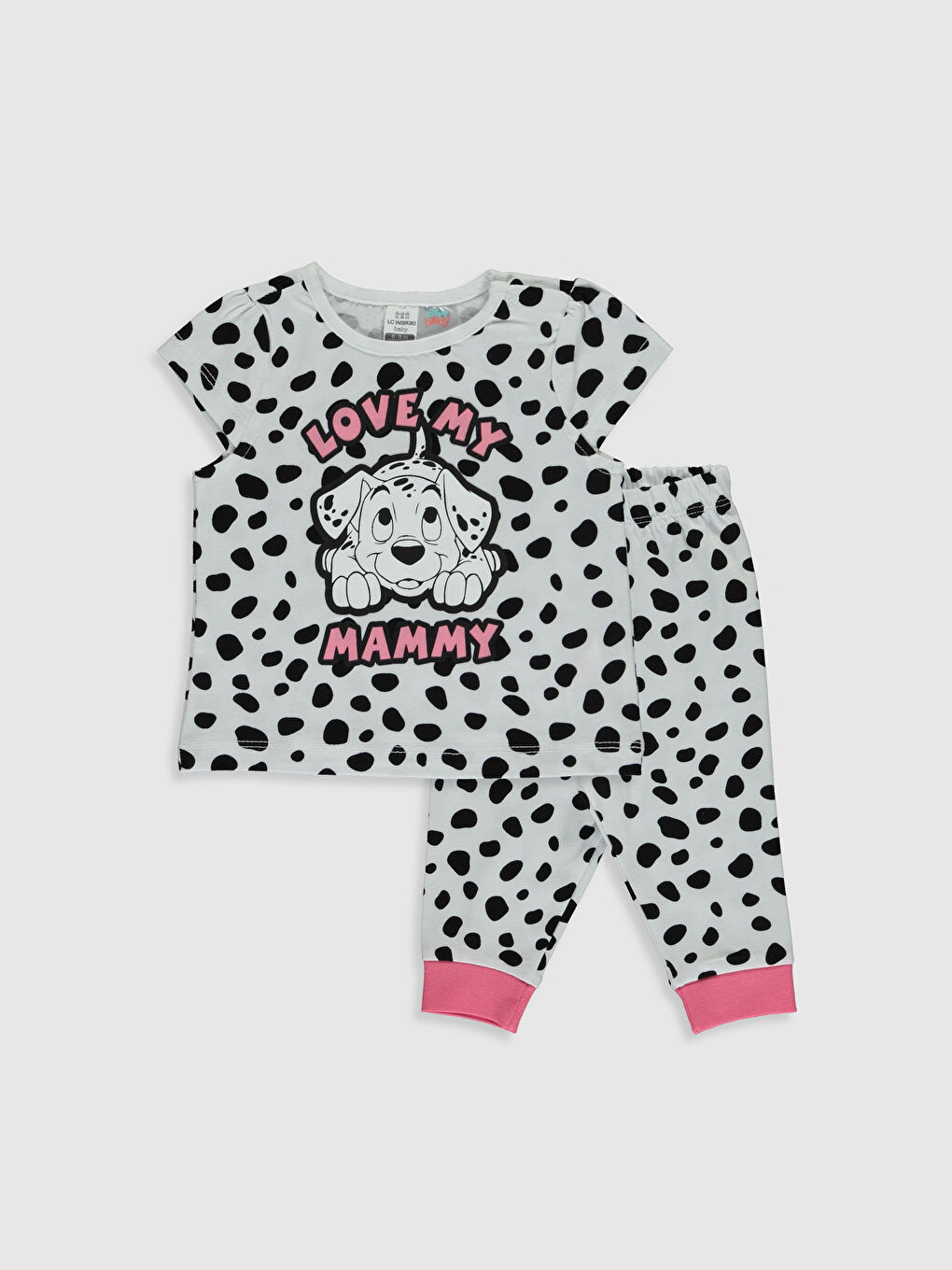 LCW baby Baby Girl Pattern Cotton Pajamas 101 Dalmatian Team -0S7137Z1-LU7