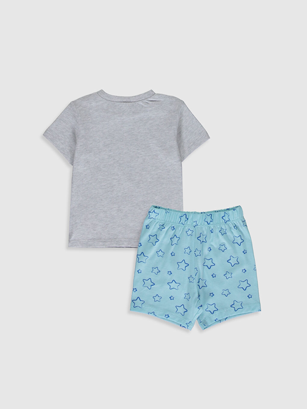 Beyaz Erkek Bebek Yazı Baskılı Pijama Takımı-1