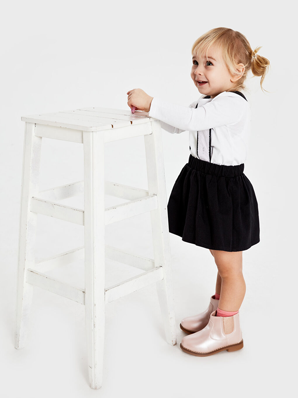 Antrasit Rahat Kalıp Kız Bebek Etek