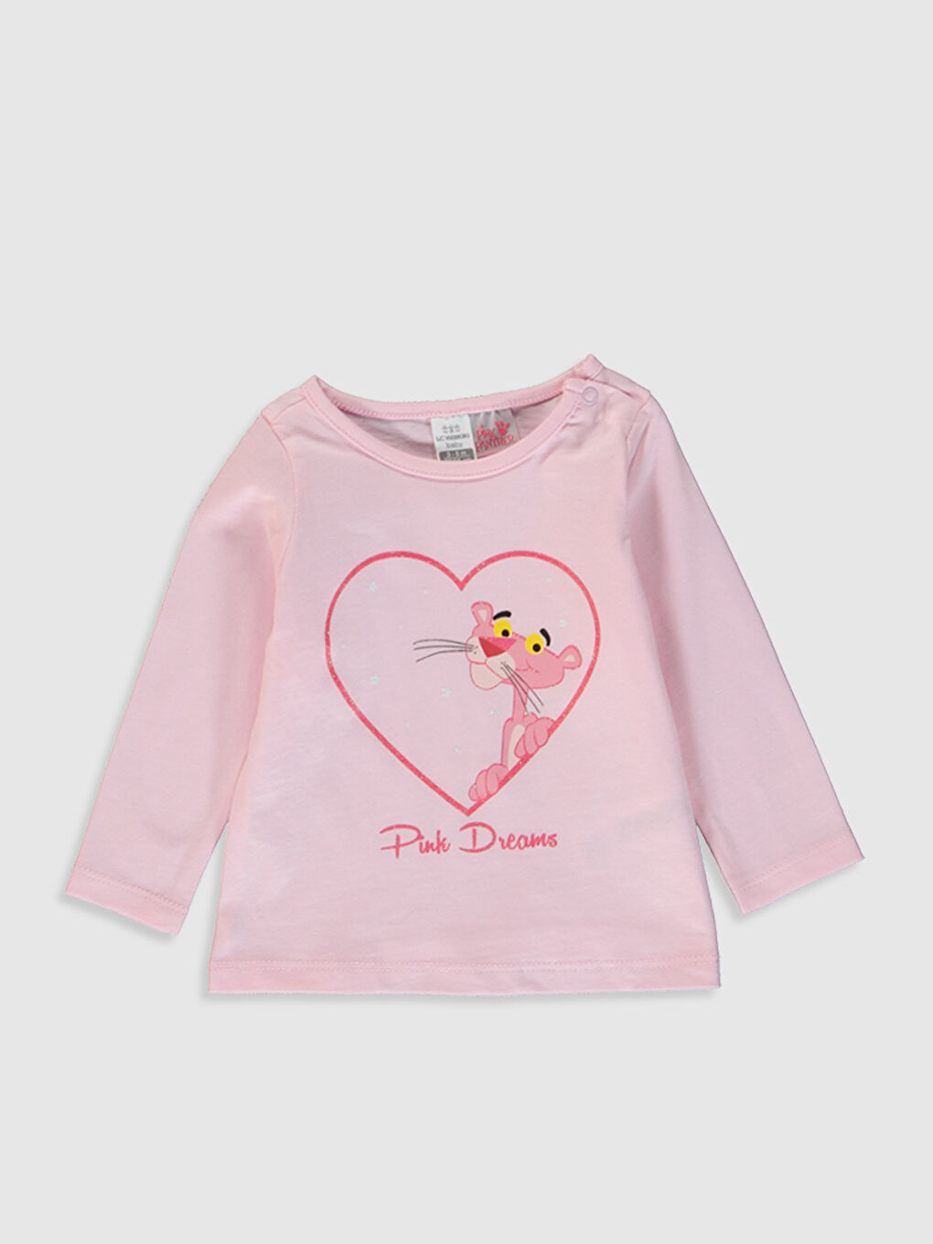 Kız Bebek Pembe Panter Baskılı Pijama Takımı-3