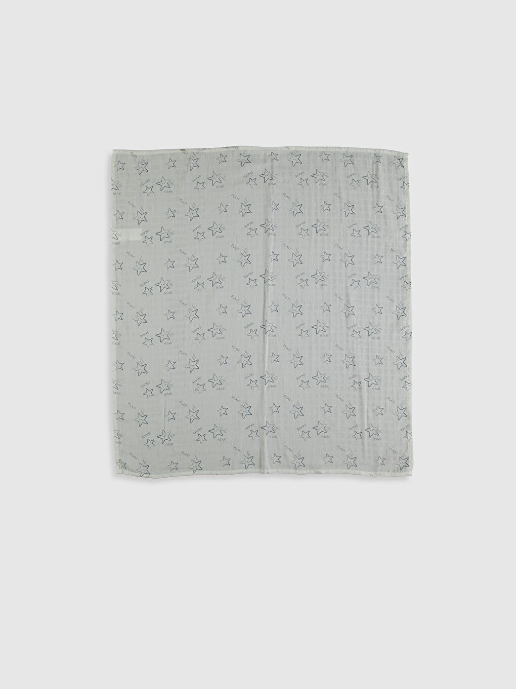 Beyaz Erkek Bebek Baskılı Müslin Bez