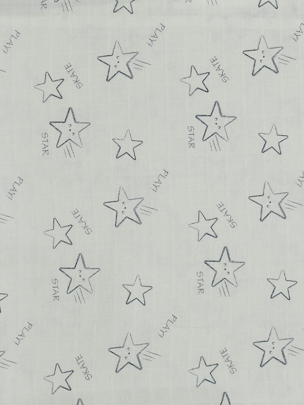 Beyaz Erkek Bebek Baskılı Müslin Bez-1