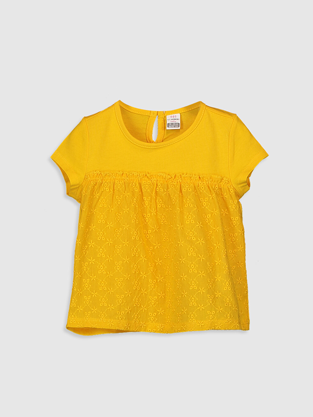 T-shirt Me Jakë Të Rrumbullakët Dhe Mëngë Të Shkurtra Për Foshnja Vajza
