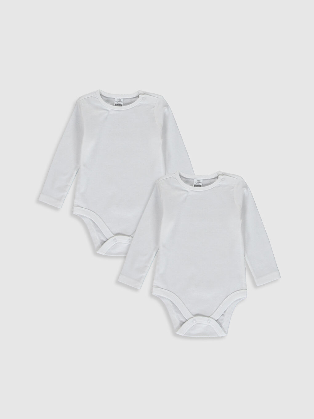 Beyaz Kız Bebek Pamuklu Çıt Çıtlı Body 2'li