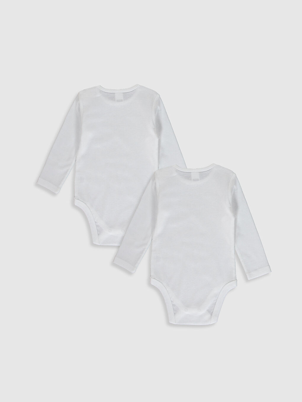 Beyaz Kız Bebek Pamuklu Çıt Çıtlı Body 2'li-2