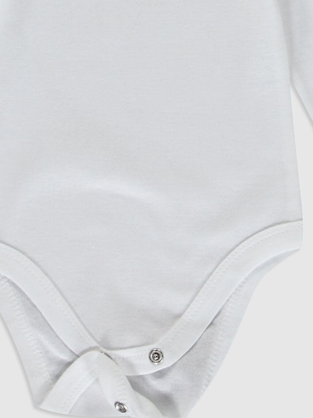 Beyaz Kız Bebek Pamuklu Çıt Çıtlı Body 2'li-4