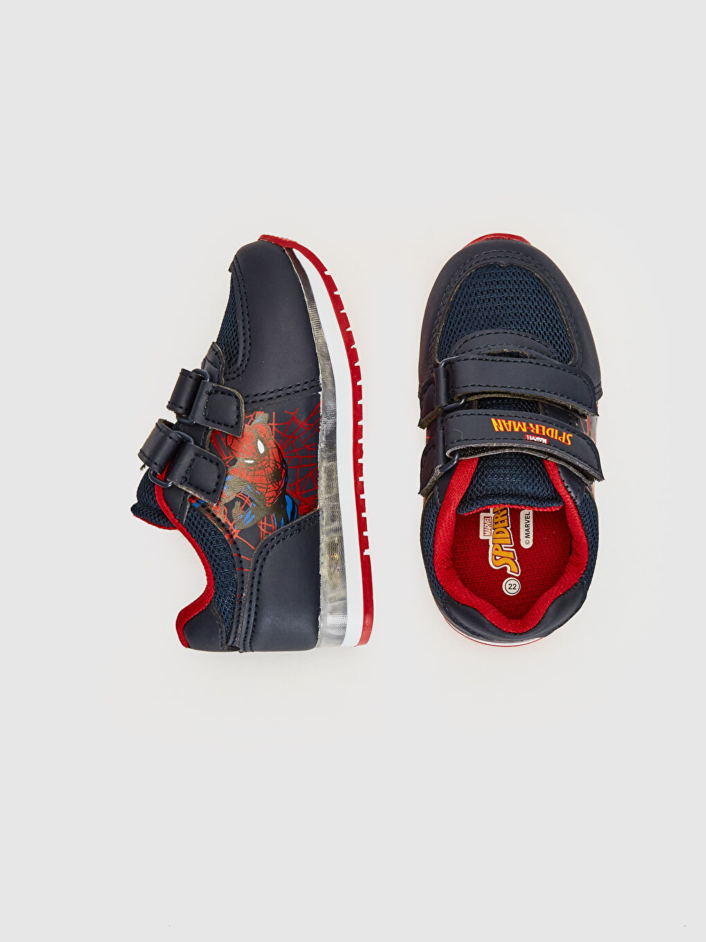 LCW STEPS Baby Jungen Spiderman Lizenzierte Leuchtende Freizeit Sportschuhe mit Klettverschluss -0S8485Z1-CRP