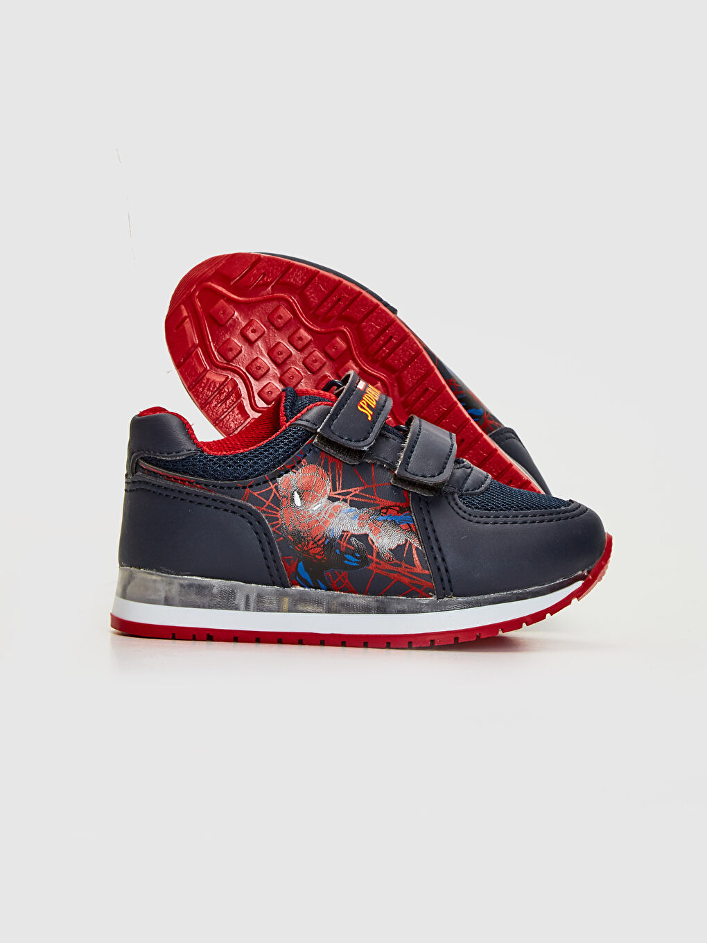 LCW STEPS Baby Jungen Spiderman Lizenzierte Leuchtende Freizeit Sportschuhe mit Klettverschluss -0S8485Z1-CRP