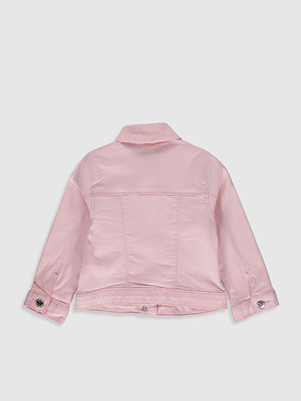 Pembe Uzun Kollu Kız Bebek Ceket-1