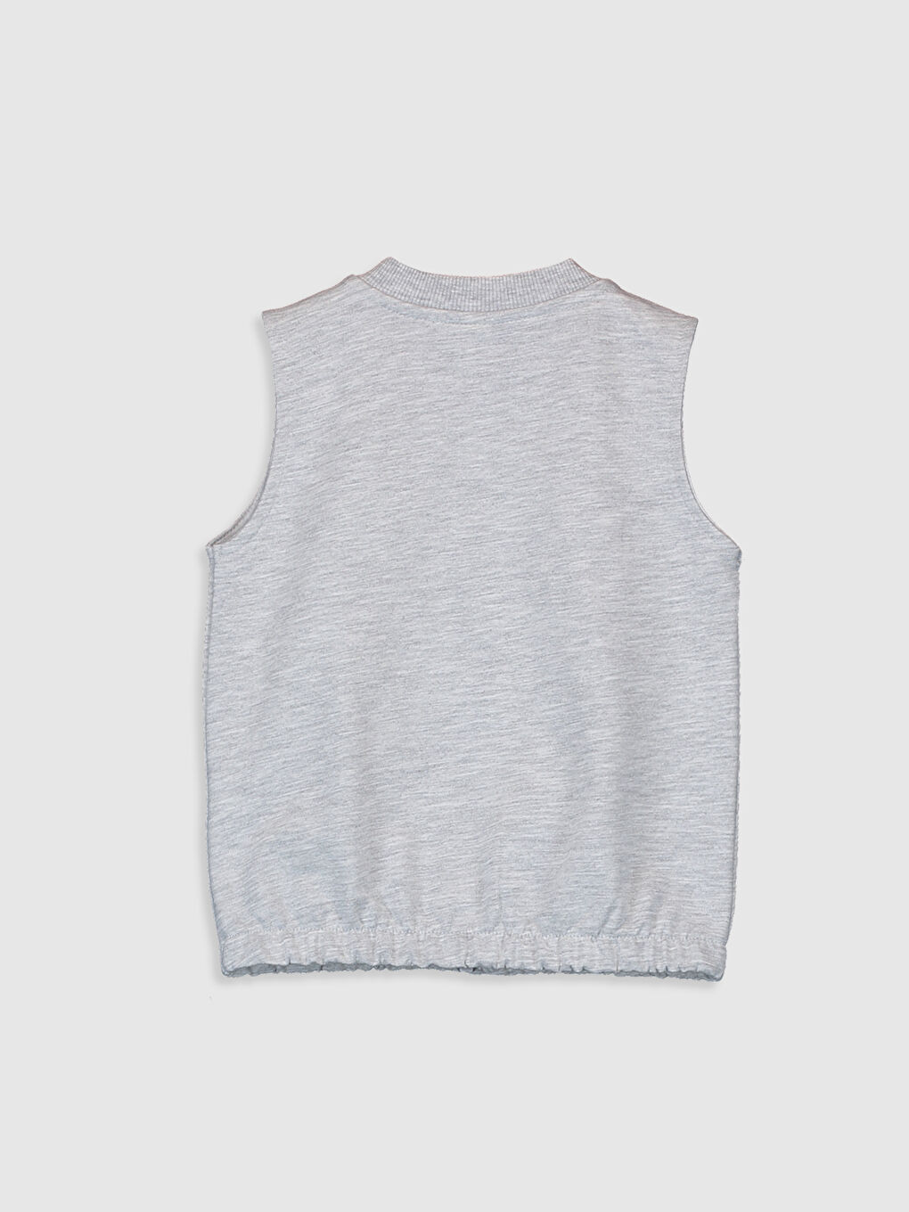 Gri Bisiklet Yaka Kız Bebek Yelek-1