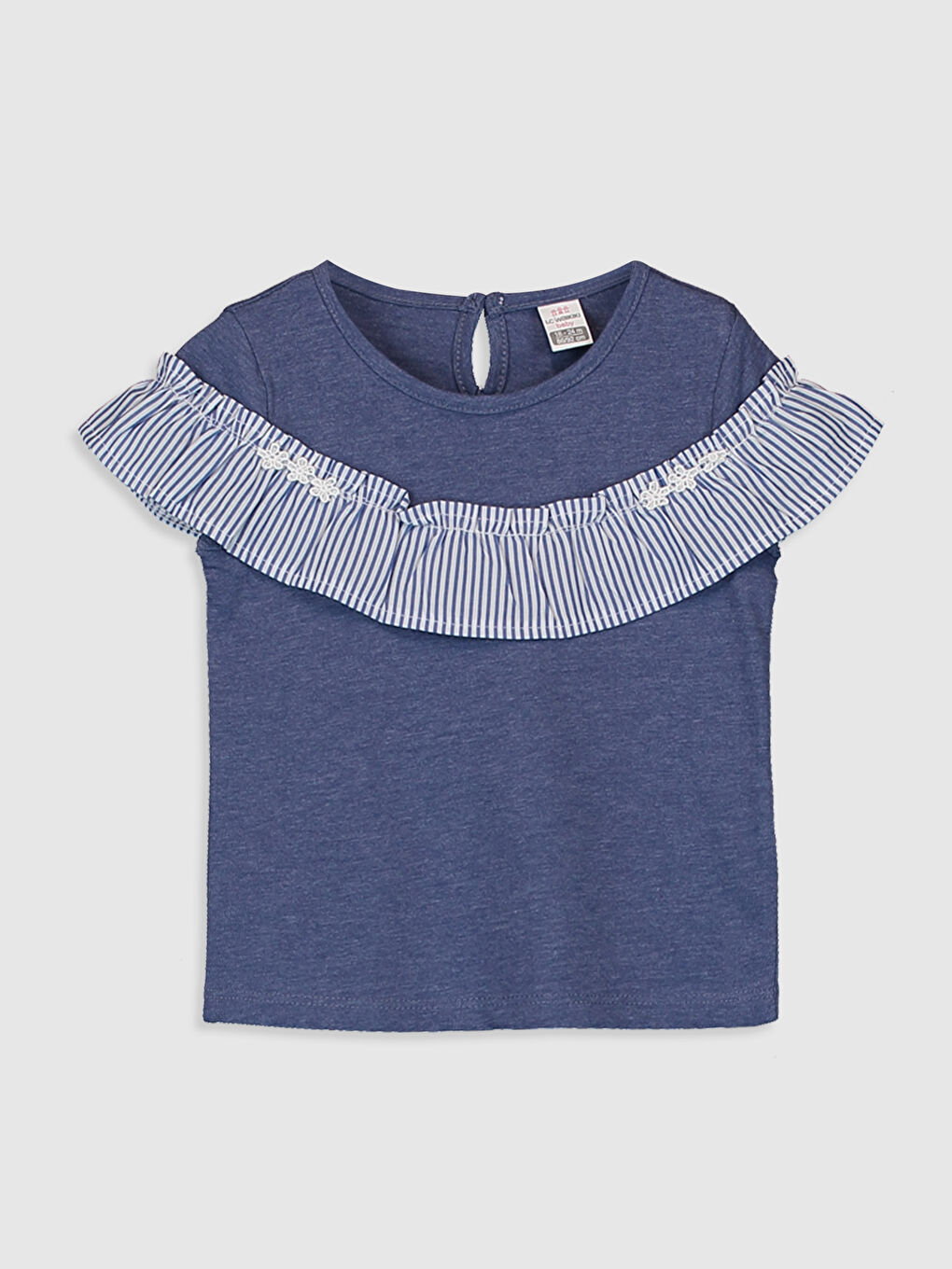 İndigo Bisiklet Yaka Kısa Kollu Kız Bebek Tişört