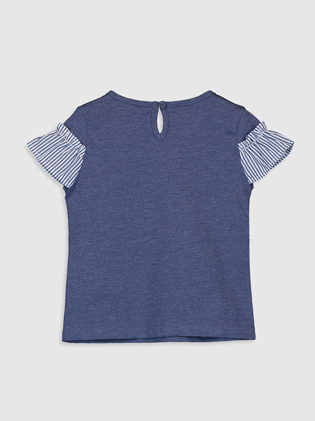 İndigo Bisiklet Yaka Kısa Kollu Kız Bebek Tişört-1