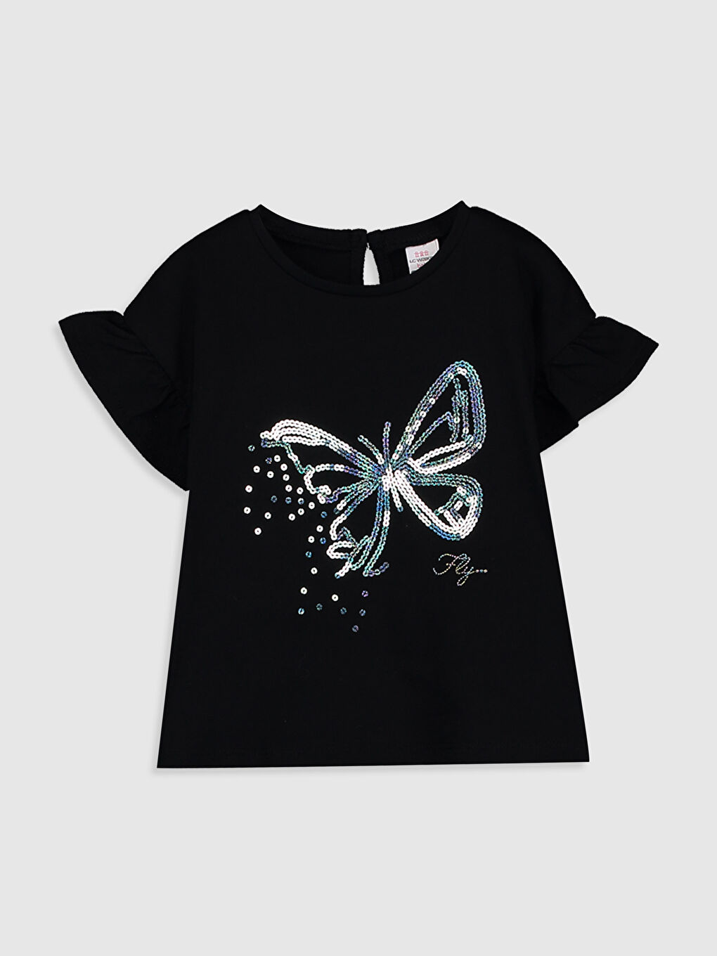 LCW baby Crew Neck Short Sleeve Baby Girls' T-Shirt -0S8706Z1-CVL