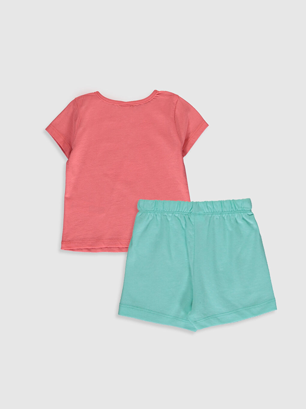 Mercan Kız Bebek Baskılı Pamuklu Pijama Takımı-1