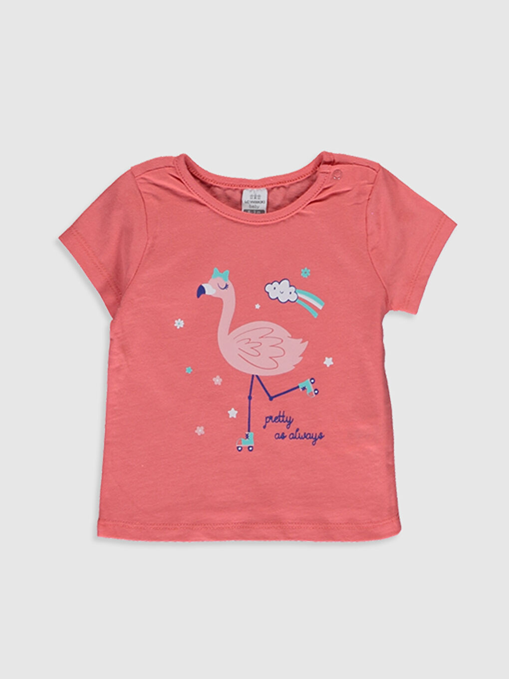 Mercan Kız Bebek Baskılı Pamuklu Pijama Takımı-2