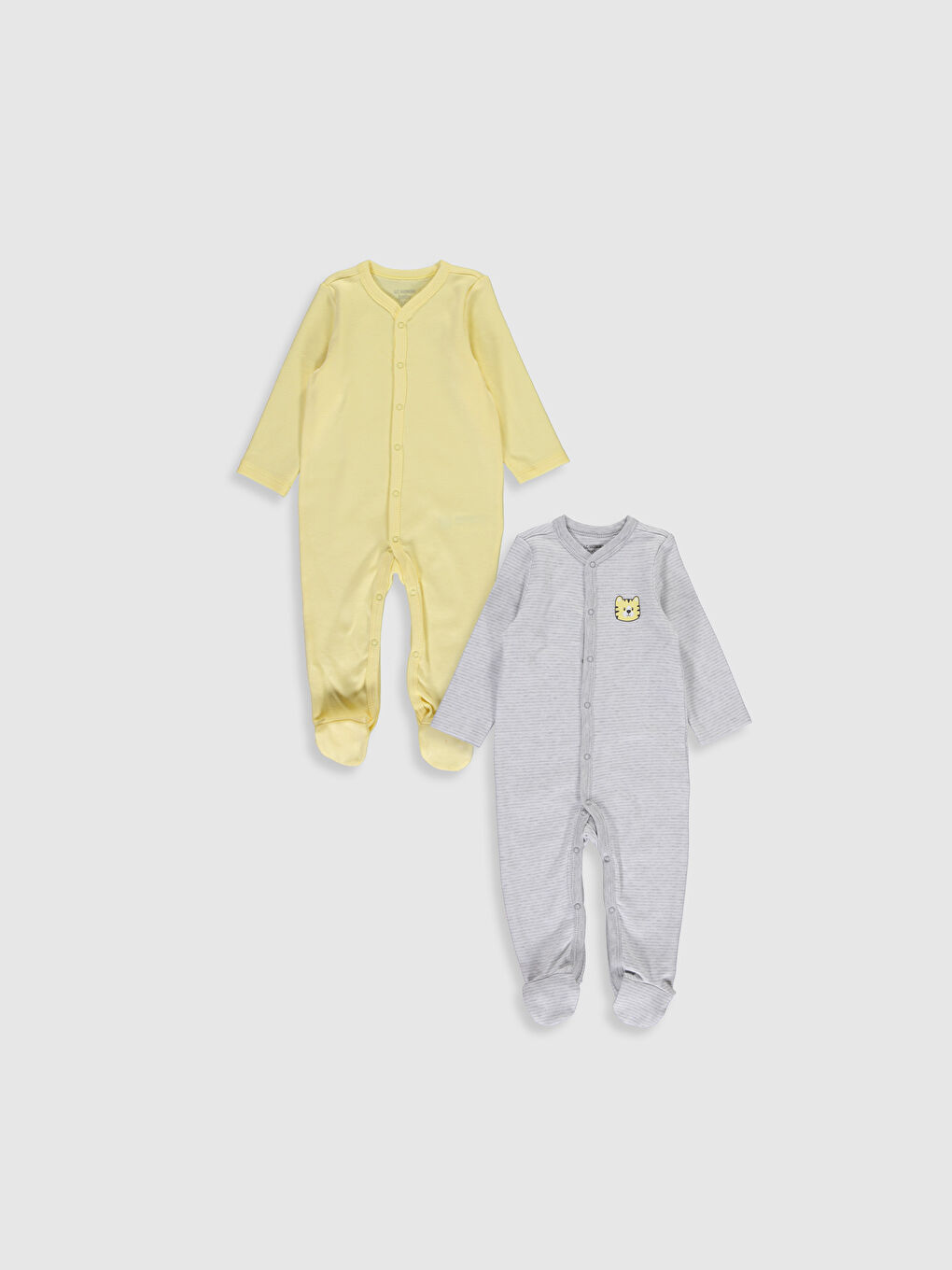 Sarı Bisiklet Yaka Uzun Kollu Erkek Bebek Tulum