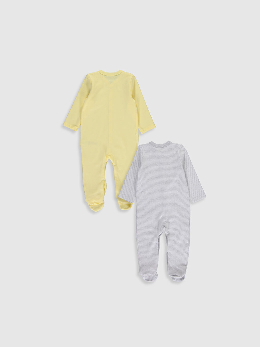 Sarı Bisiklet Yaka Uzun Kollu Erkek Bebek Tulum-1