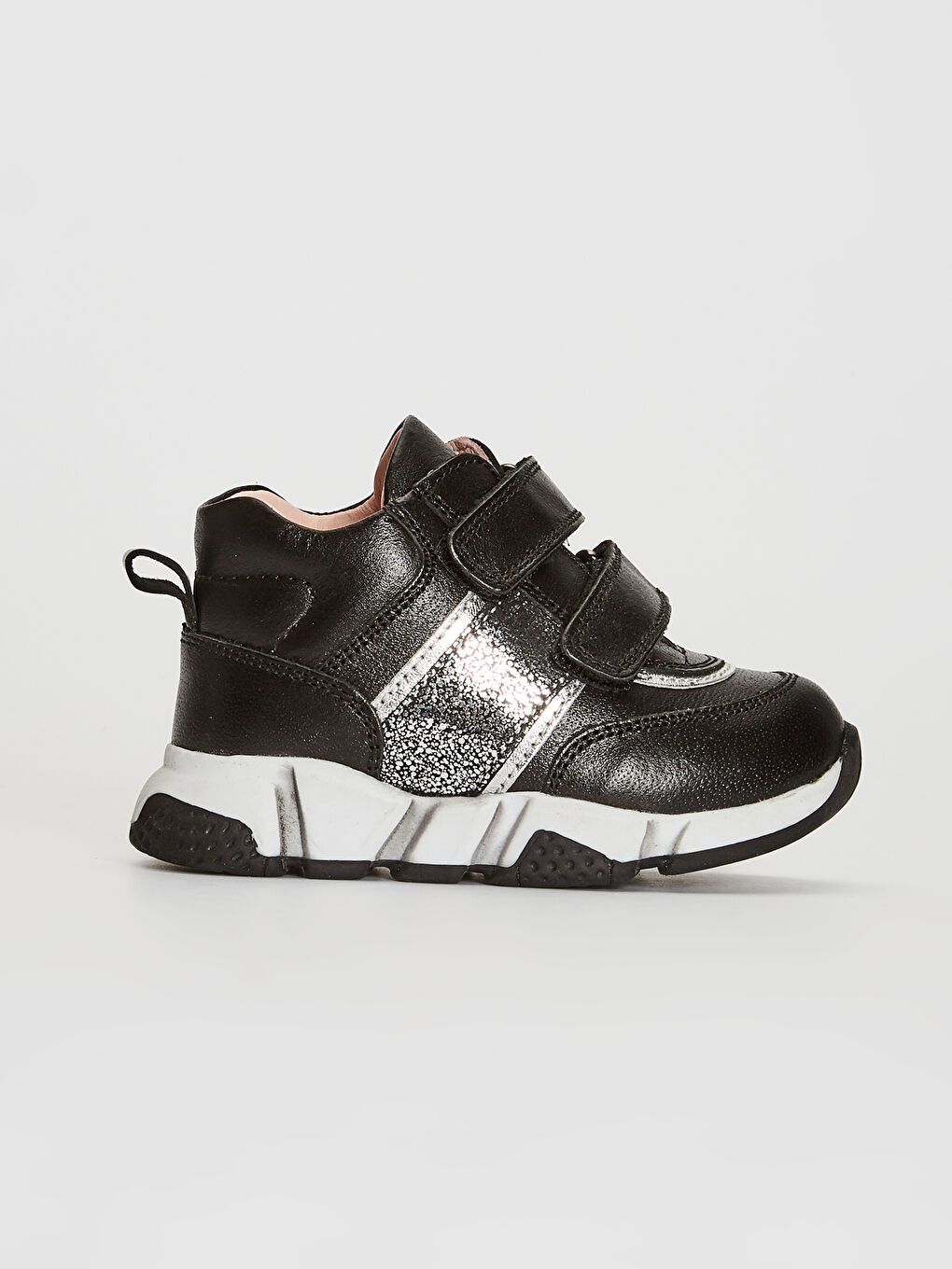 Siyah Kız Bebek Hakiki Deri Günlük Spor Ayakkabı