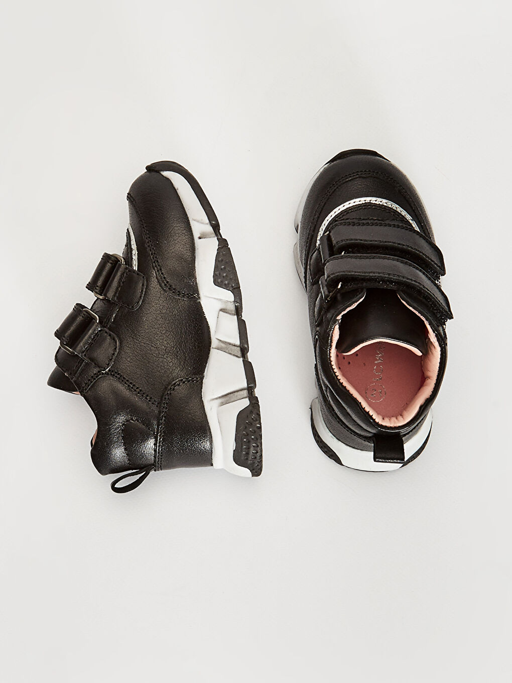 Siyah Kız Bebek Hakiki Deri Günlük Spor Ayakkabı-1