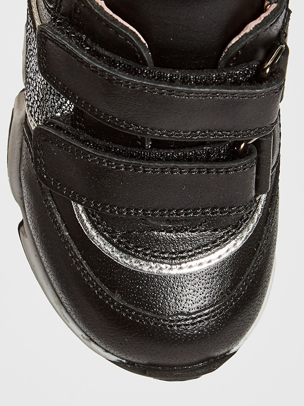 Siyah Kız Bebek Hakiki Deri Günlük Spor Ayakkabı-4