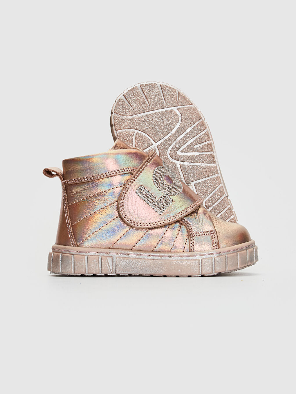 Sarı Kız Bebek Cırt Cırtlı Hakiki Deri Ayakkabı.-2